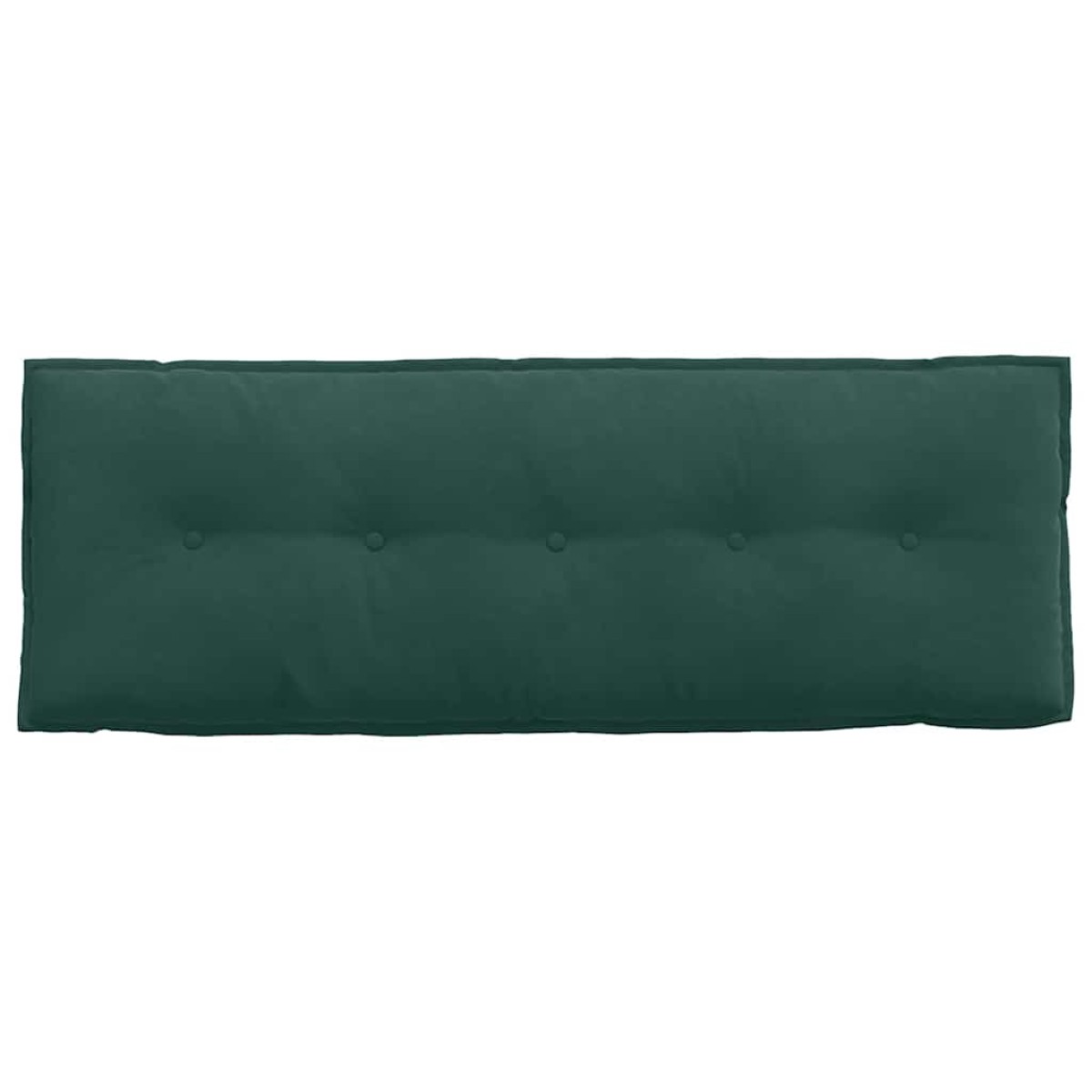 vidaXL Μαξιλάρι Πλάτης Σκούρο Πράσινο 140 x 50 cm Υφασμάτινο Κορντουρά