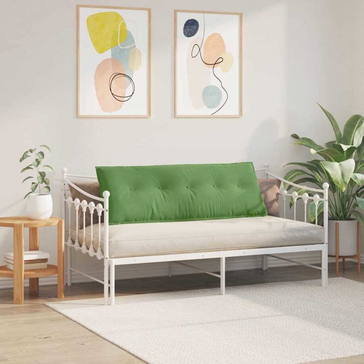 vidaXL Μαξιλάρι Πλάτης Ανοιχτό Πράσινο 140 x 50 cm