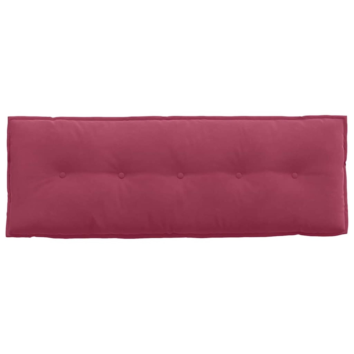 vidaXL Μαξιλάρι Πλάτης Κόκκινο 140 x 50 cm Υφασμάτινο Κορντουρά