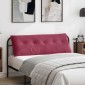 vidaXL Μαξιλάρι Πλάτης Κόκκινο 140 x 50 cm Υφασμάτινο Κορντουρά