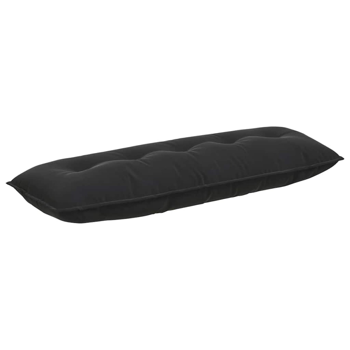 vidaXL Μαξιλάρι Πλάτης Μαύρο 140 x 50 cm Υφασμάτινο Κορντουρά