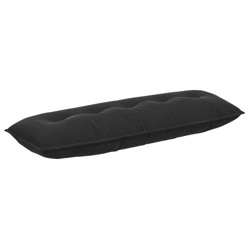 vidaXL Μαξιλάρι Πλάτης Μαύρο 140 x 50 cm Υφασμάτινο Κορντουρά