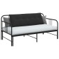 vidaXL Μαξιλάρι Πλάτης Μαύρο 140 x 50 cm Υφασμάτινο Κορντουρά