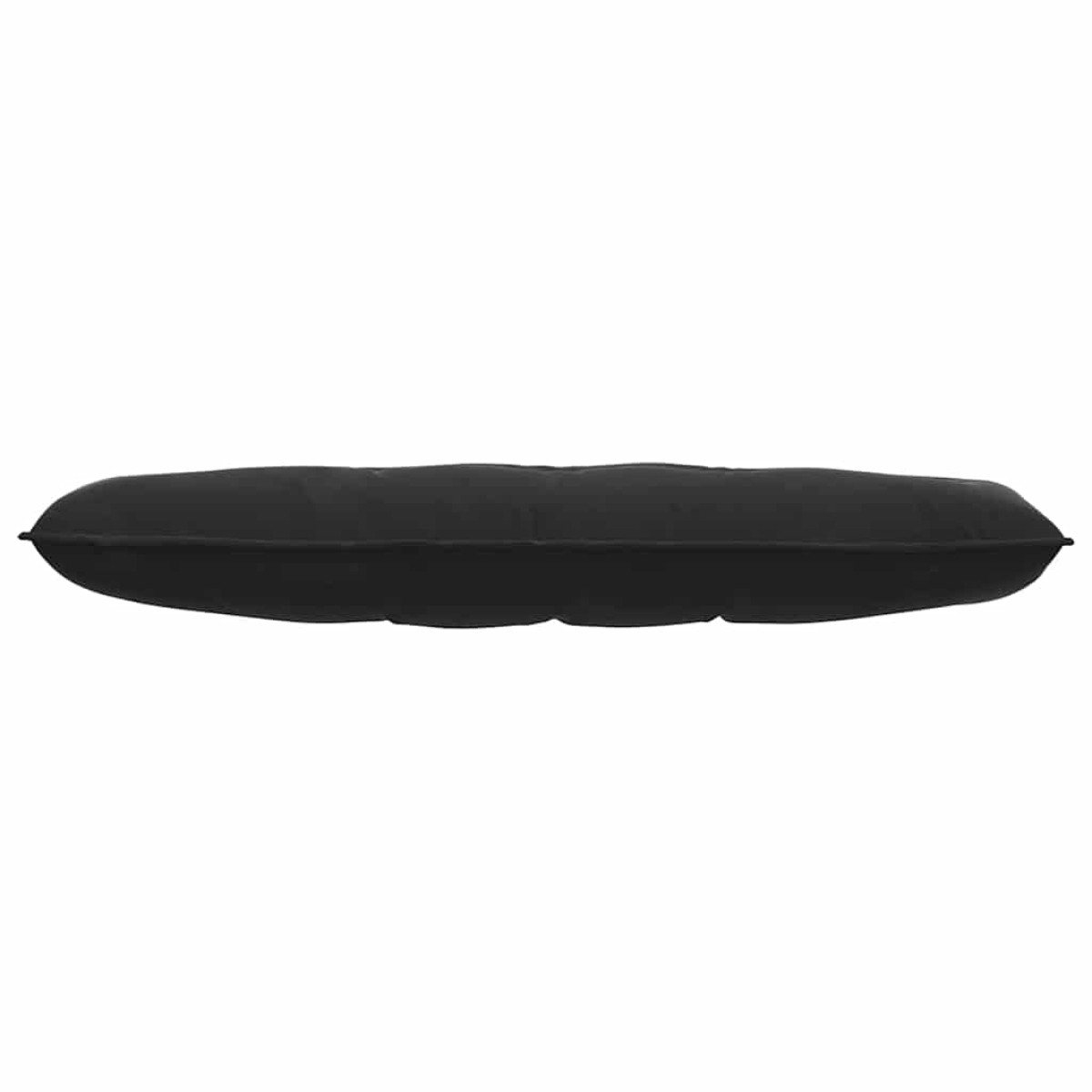 vidaXL Μαξιλάρι Πλάτης Μαύρο 140 x 50 cm Υφασμάτινο Κορντουρά