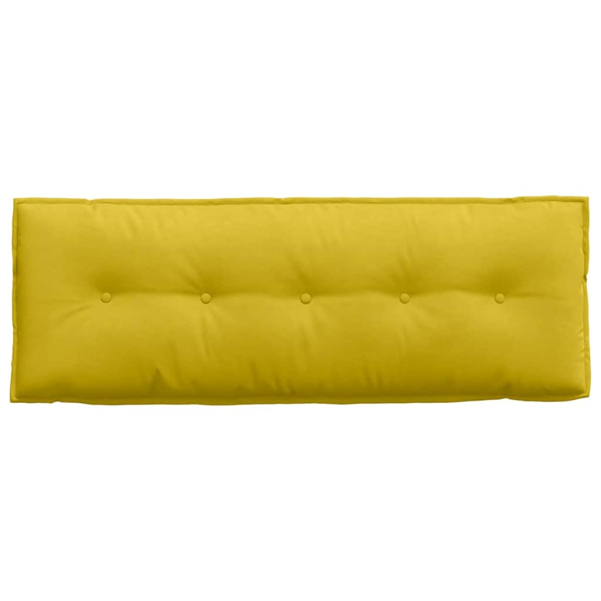 vidaXL Μαξιλάρι Πλάτης Κίτρινο 140 x 50 cm Υφασμάτινο Κορντουρά