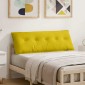 vidaXL Μαξιλάρι Πλάτης Κίτρινο 140 x 50 cm Υφασμάτινο Κορντουρά