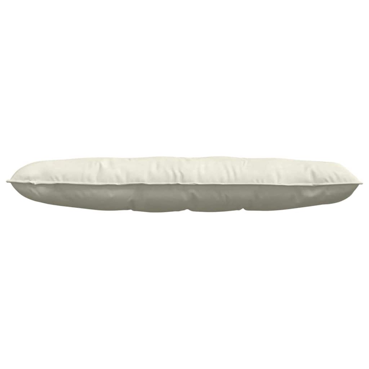 vidaXL Μαξιλάρι Πλάτης Κρεμ 140 x 50 cm Υφασμάτινο Κορντουρά