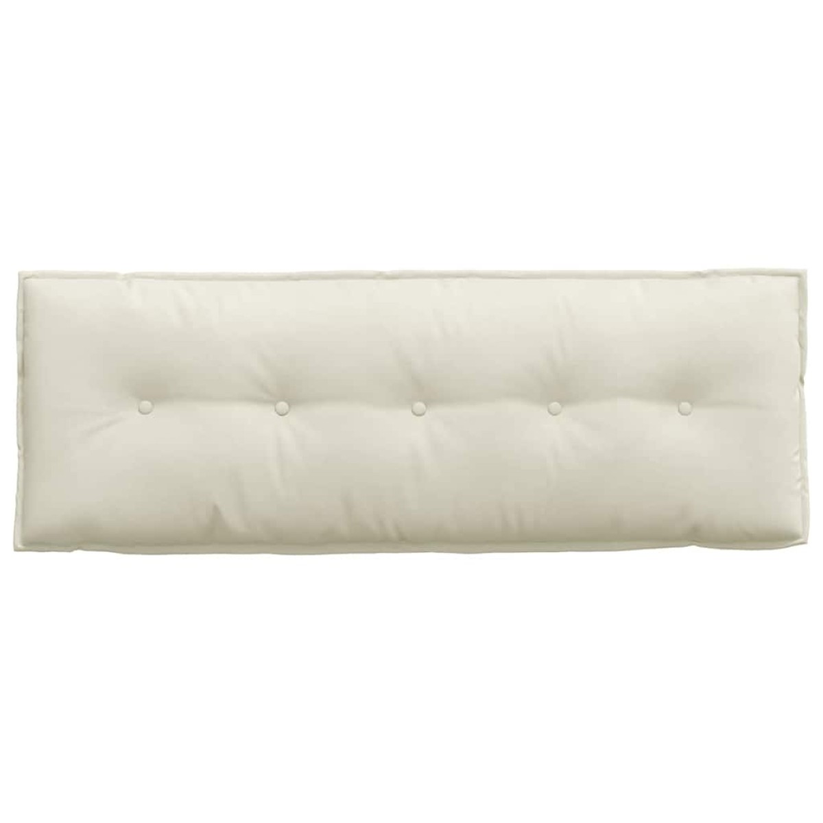 vidaXL Μαξιλάρι Πλάτης Κρεμ 140 x 50 cm Υφασμάτινο Κορντουρά