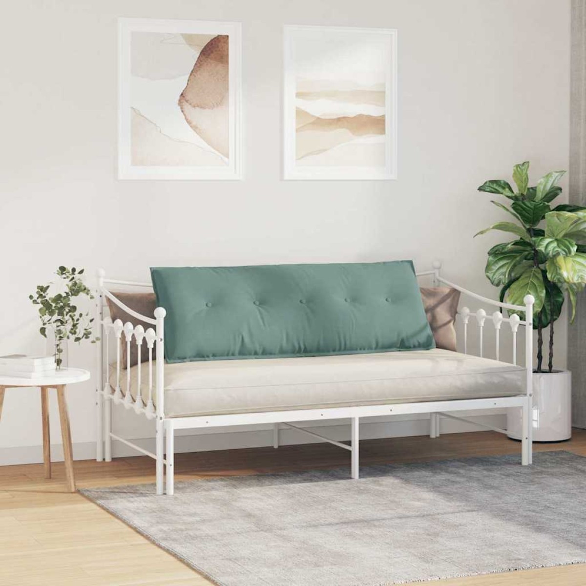 vidaXL Μαξιλάρι Πλάτης Θαλασσί 140 x 50 cm Υφασμάτινο Κορντουρά