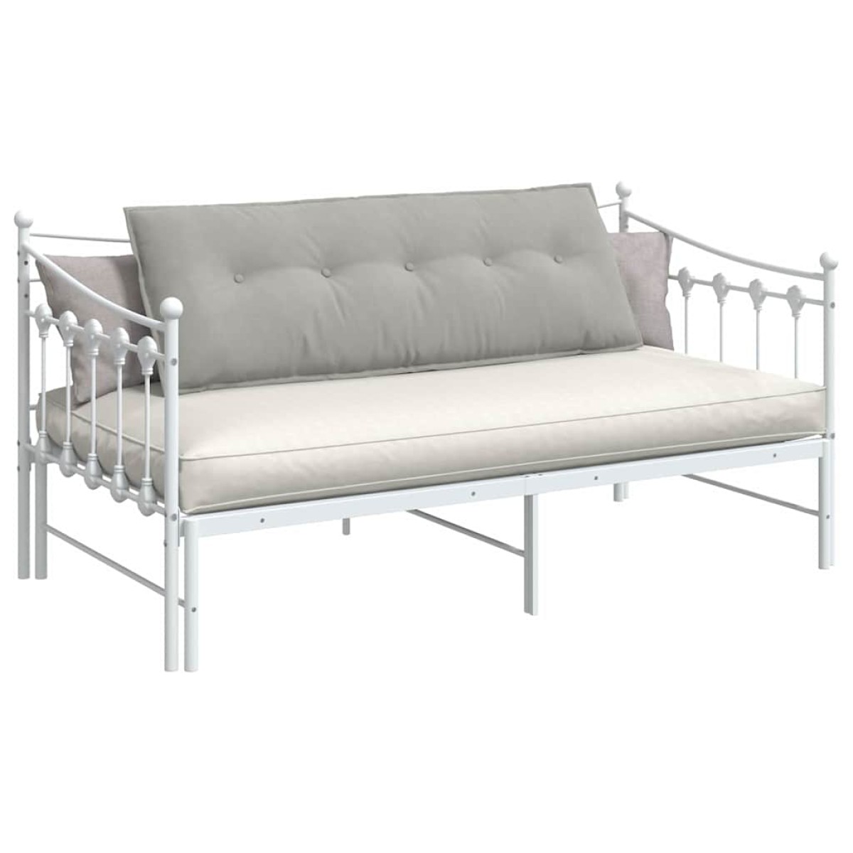vidaXL Μαξιλάρι Πλάτης Ανοιχτό γκρι 140 x 50 cm Ύφασμα Μικροΐνας