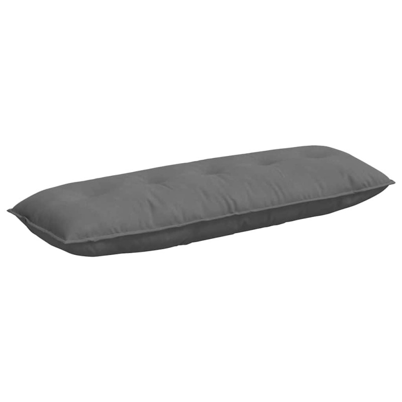 vidaXL Μαξιλάρι Πλάτης Σκούρο Γκρι 140 x 50 cm Ύφασμα Μικροΐνας