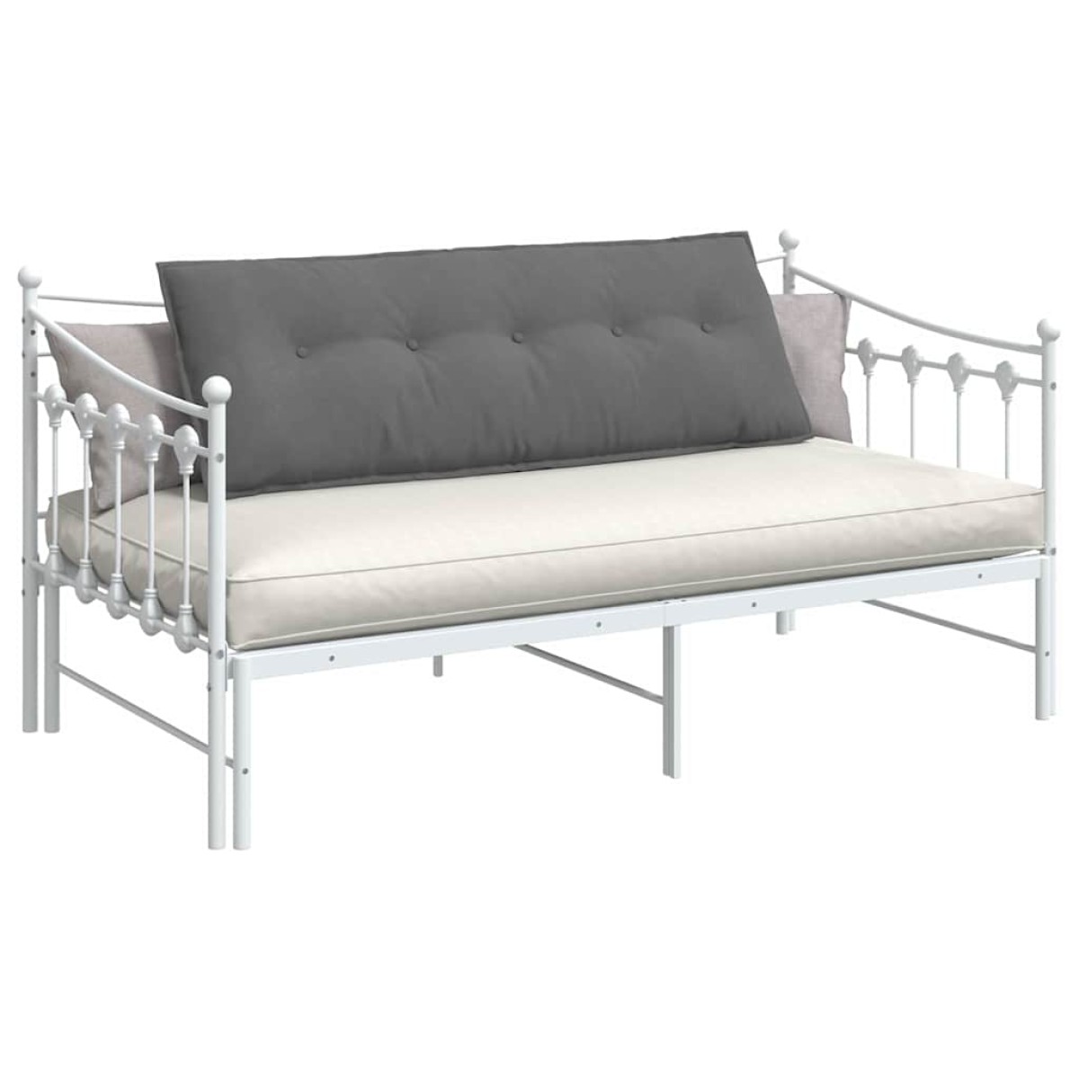 vidaXL Μαξιλάρι Πλάτης Σκούρο Γκρι 140 x 50 cm Ύφασμα Μικροΐνας