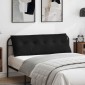 vidaXL Μαξιλάρι Πλάτης Μαύρο 140 x 50 cm Ύφασμα Μικροΐνας