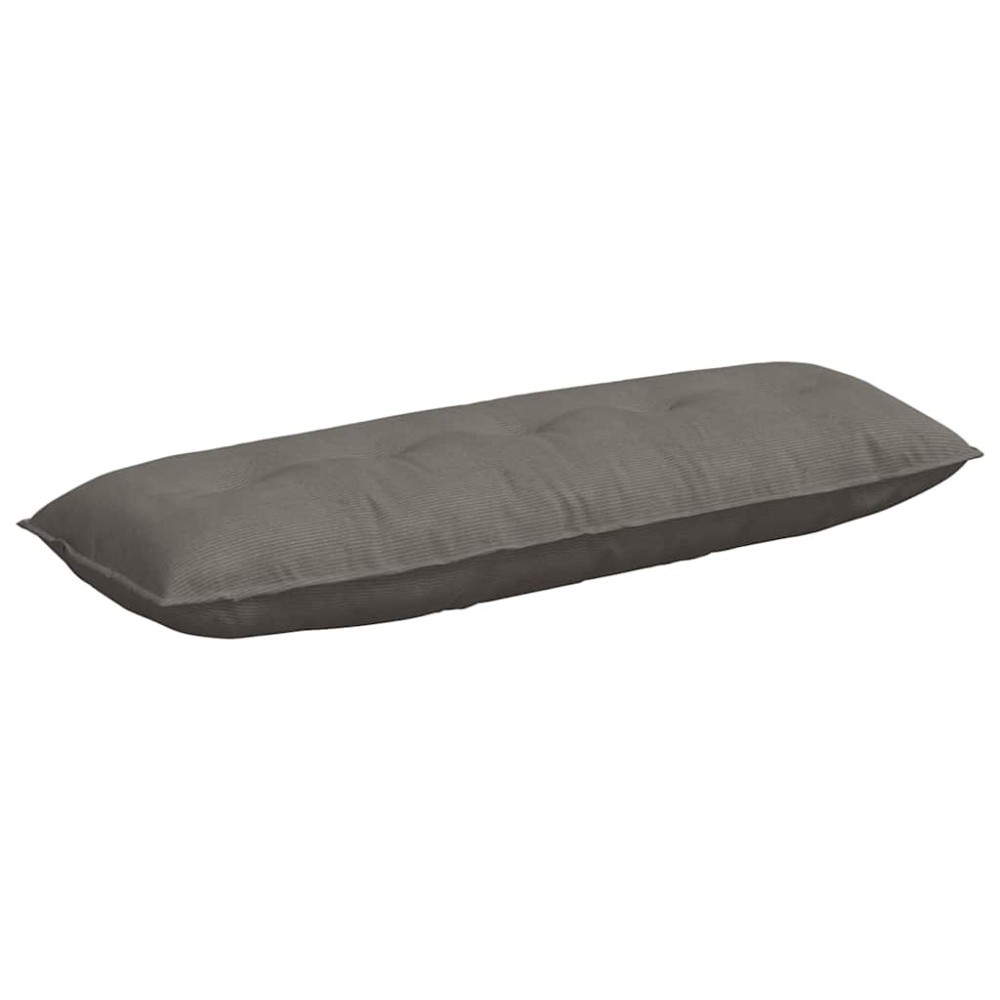 vidaXL Μαξιλάρι Πλάτης Ανοιχτό γκρι 140 x 50 cm Υφασμάτινο Κορντουρά