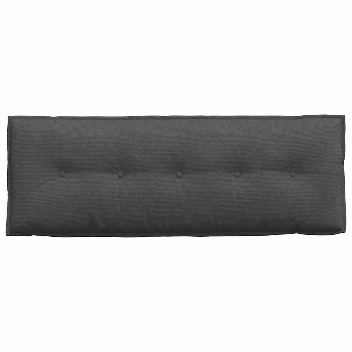 vidaXL Μαξιλάρι Πλάτης Σκούρο Γκρι 140 x 50 cm Υφασμάτινο Κορντουρά