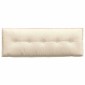 vidaXL Μαξιλάρι Πλάτης Κρεμ 140 x 50 cm Υφασμάτινο Κορντουρά