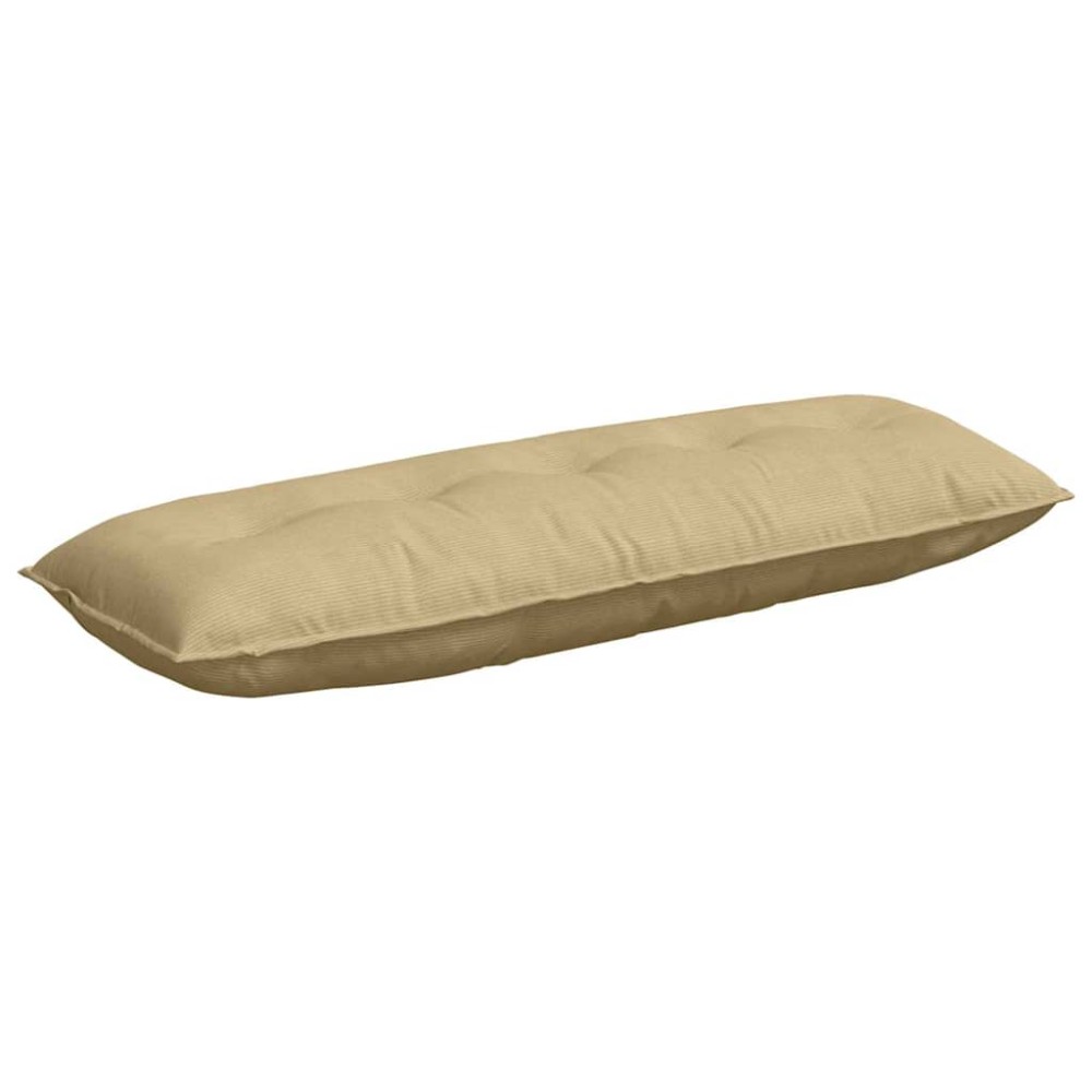 vidaXL Μαξιλάρι Πλάτης Γκρι Πράσινο 140 x 50 cm Υφασμάτινο Κορντουρά