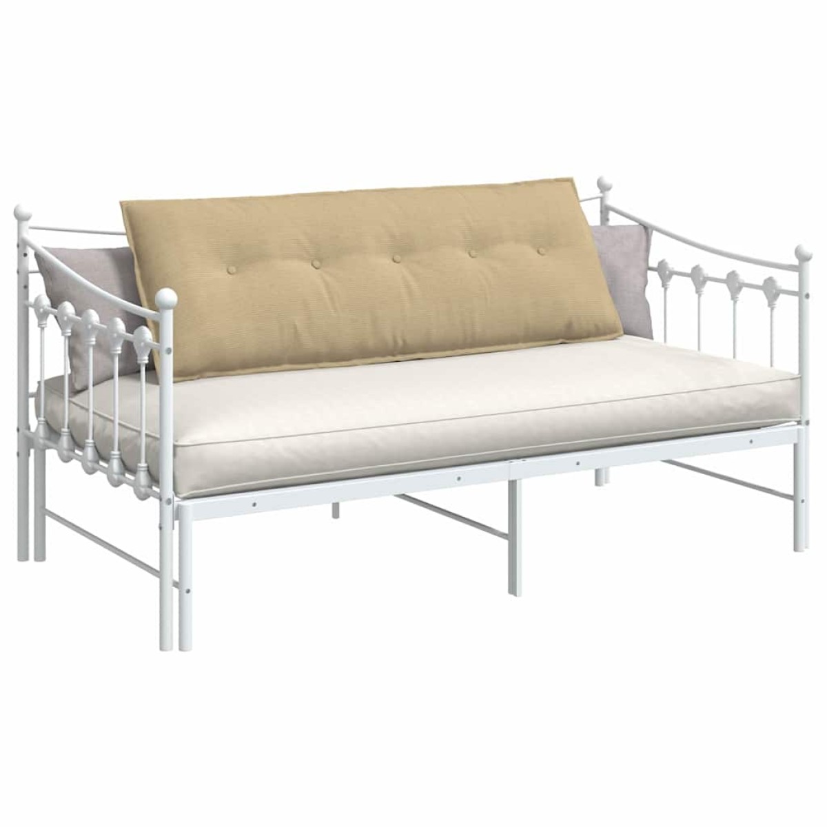 vidaXL Μαξιλάρι Πλάτης Γκρι Πράσινο 140 x 50 cm Υφασμάτινο Κορντουρά