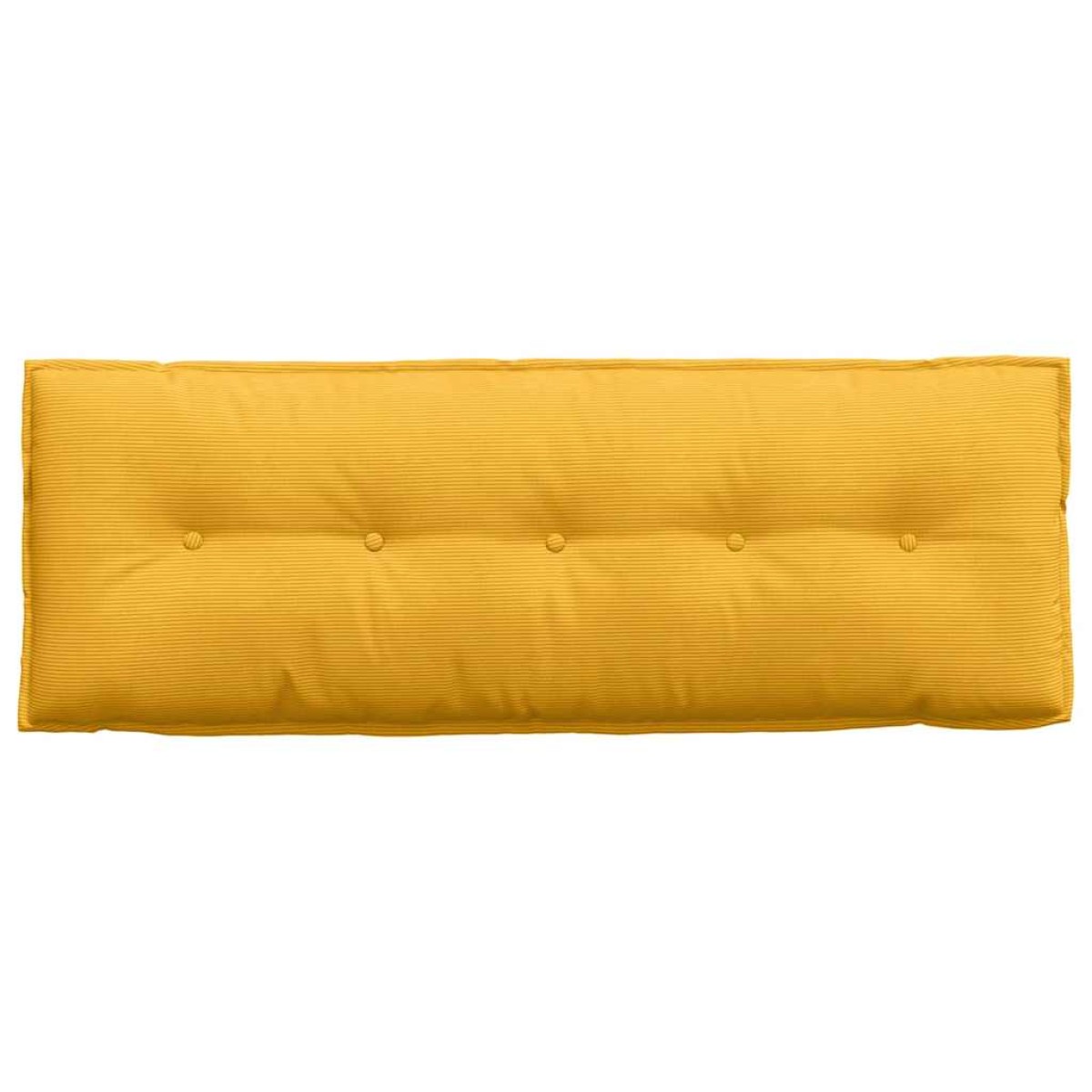 vidaXL Μαξιλάρι Πλάτης Απαλό Κίτρινο 140 x 50 cm Υφασμάτινο Κορντουρά