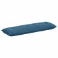 vidaXL Μαξιλάρι Πλάτης Μπλε 160 x 50 cm Υφασμάτινο Κορντουρά