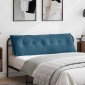 vidaXL Μαξιλάρι Πλάτης Μπλε 160 x 50 cm Υφασμάτινο Κορντουρά