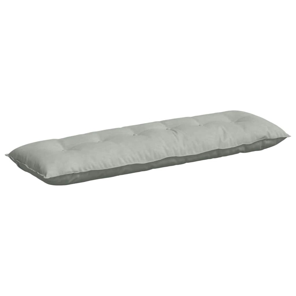vidaXL Μαξιλάρι Πλάτης Ανοιχτό γκρι 160 x 50 cm Υφασμάτινο Κορντουρά