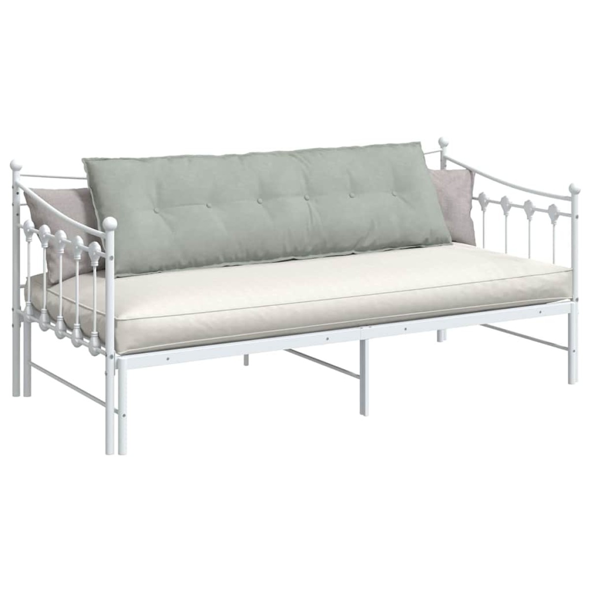 vidaXL Μαξιλάρι Πλάτης Ανοιχτό γκρι 160 x 50 cm Υφασμάτινο Κορντουρά
