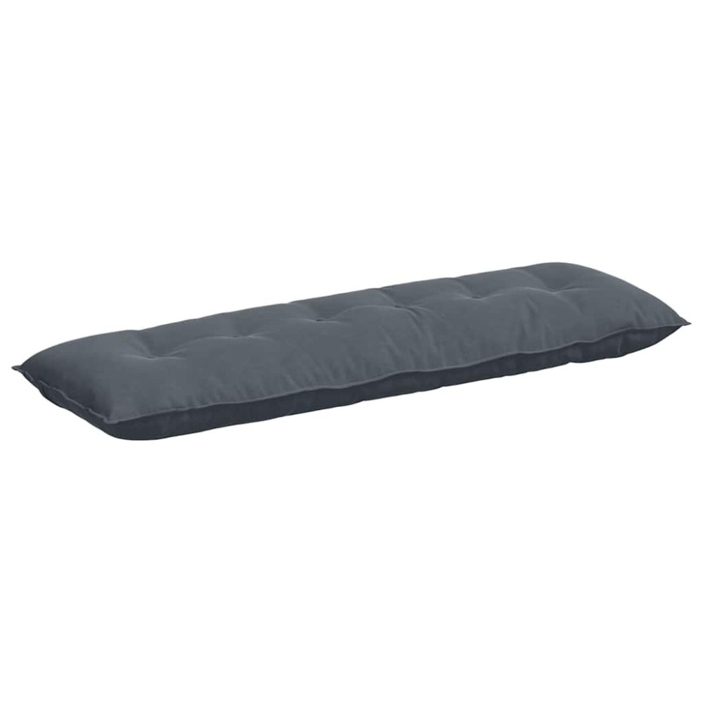 vidaXL Μαξιλάρι Πλάτης Σκούρο Γκρι 160 x 50 cm Υφασμάτινο Κορντουρά