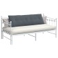 vidaXL Μαξιλάρι Πλάτης Σκούρο Γκρι 160 x 50 cm Υφασμάτινο Κορντουρά