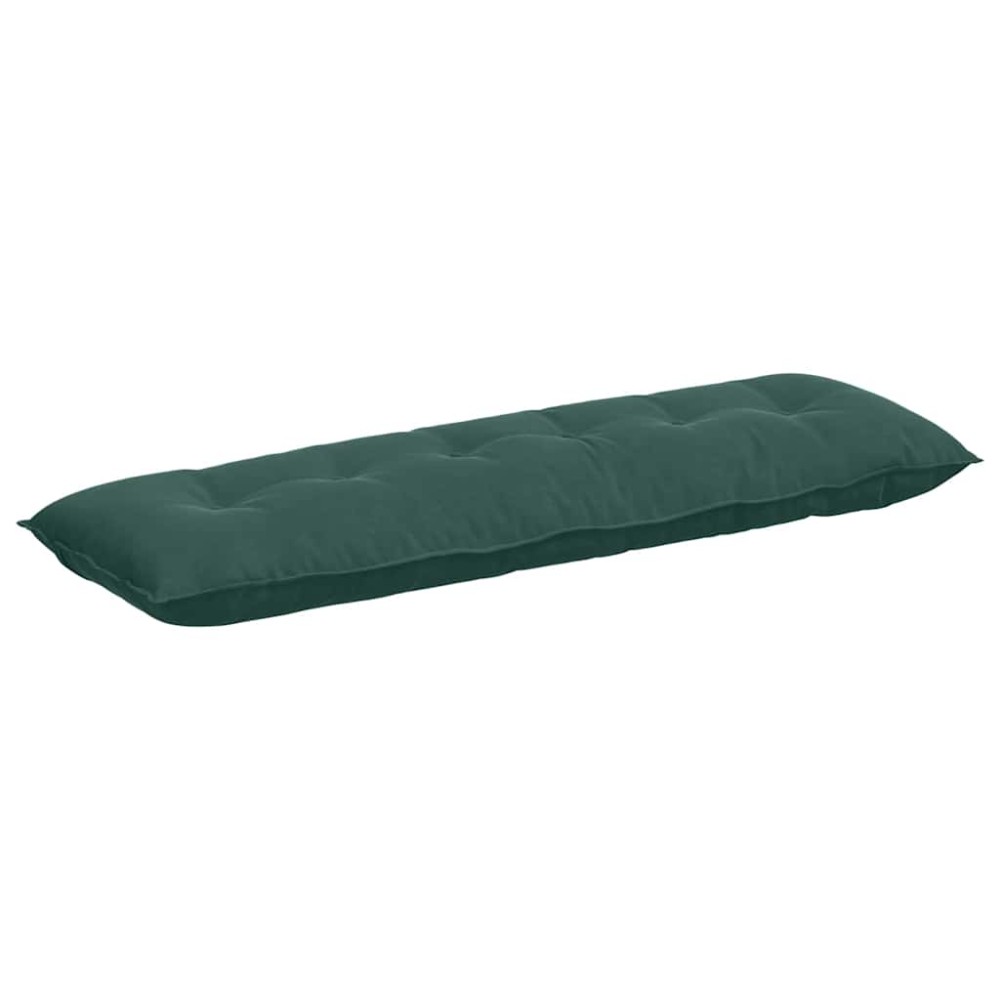 vidaXL Μαξιλάρι Πλάτης Σκούρο Πράσινο 160 x 50 cm Υφασμάτινο Κορντουρά