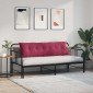 vidaXL Μαξιλάρι Πλάτης Κόκκινο 160 x 50 cm Υφασμάτινο Κορντουρά