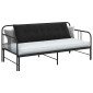 vidaXL Μαξιλάρι Πλάτης Μαύρο 160 x 50 cm Υφασμάτινο Κορντουρά