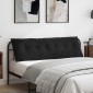 vidaXL Μαξιλάρι Πλάτης Μαύρο 160 x 50 cm Υφασμάτινο Κορντουρά
