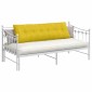 vidaXL Μαξιλάρι Πλάτης Κίτρινο 160 x 50 cm Υφασμάτινο Κορντουρά