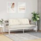 vidaXL Μαξιλάρι Πλάτης Κρεμ 160 x 50 cm Υφασμάτινο Κορντουρά