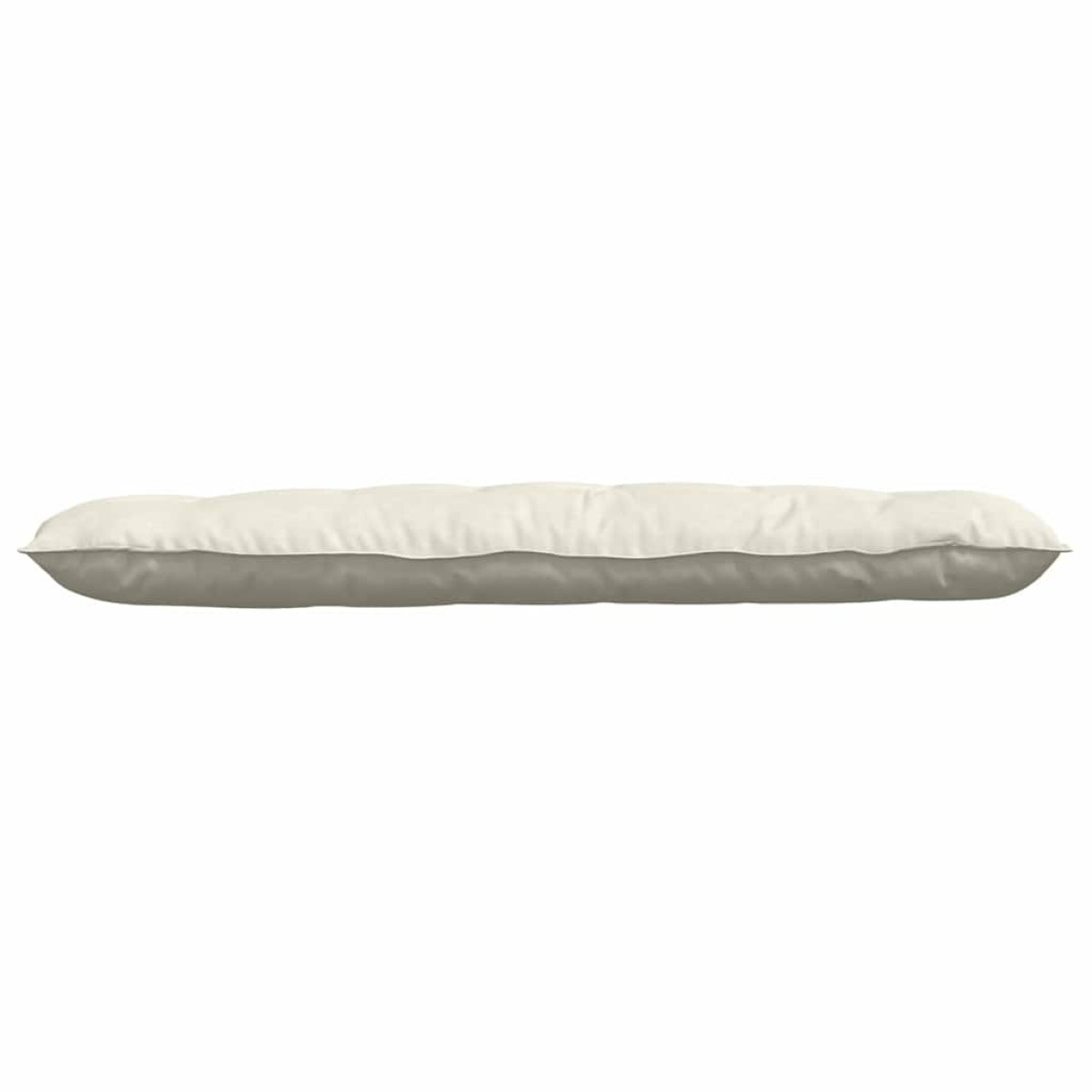 vidaXL Μαξιλάρι Πλάτης Κρεμ 160 x 50 cm Υφασμάτινο Κορντουρά