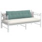 vidaXL Μαξιλάρι Πλάτης Θαλασσί 160 x 50 cm Υφασμάτινο Κορντουρά