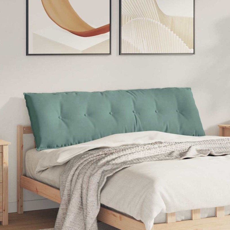 vidaXL Μαξιλάρι Πλάτης Θαλασσί 160 x 50 cm Υφασμάτινο Κορντουρά