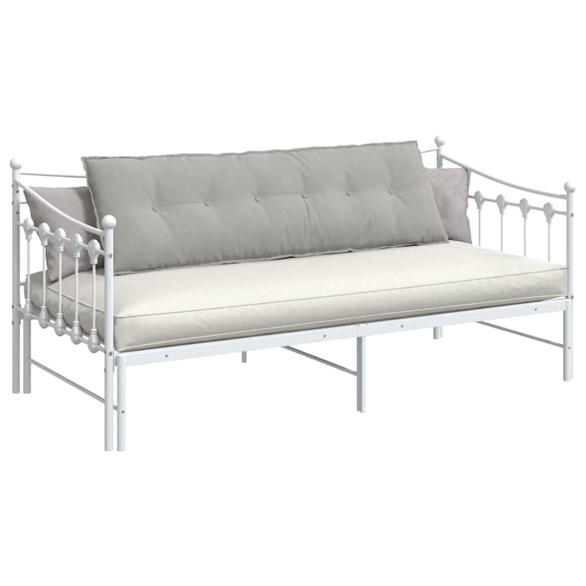 vidaXL Μαξιλάρι Πλάτης Ανοιχτό γκρι 160 x 50 cm Ύφασμα Μικροΐνας