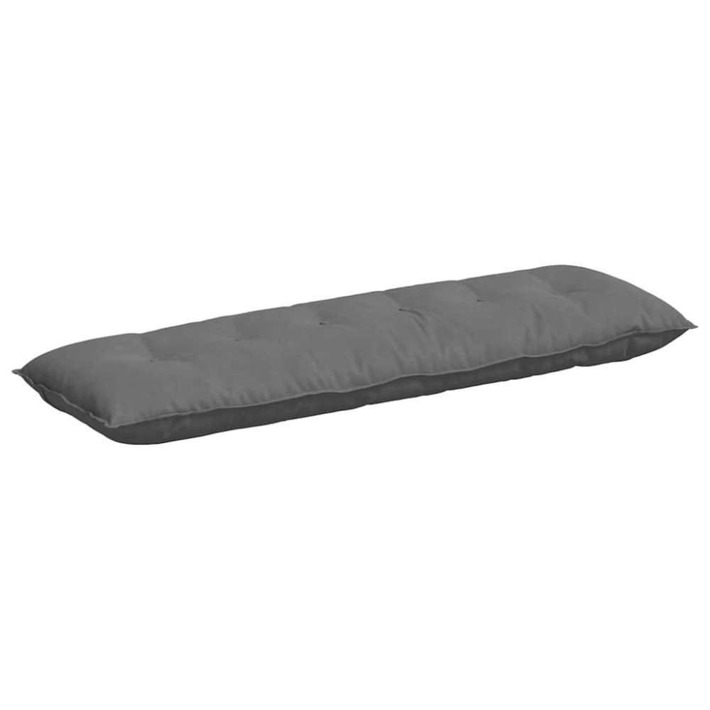 vidaXL Μαξιλάρι Πλάτης Σκούρο Γκρι 160 x 50 cm Ύφασμα Μικροΐνας