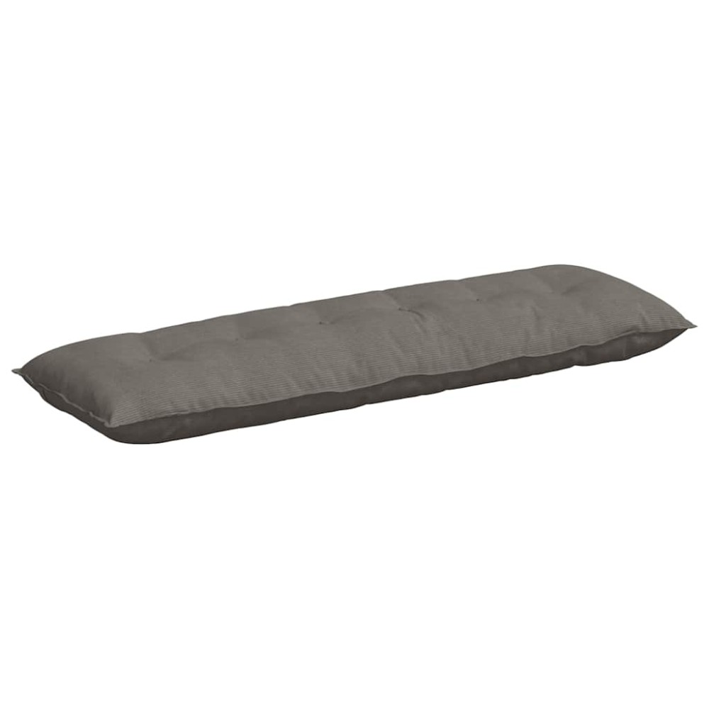 vidaXL Μαξιλάρι Πλάτης Ανοιχτό γκρι 160 x 50 cm Υφασμάτινο Κορντουρά