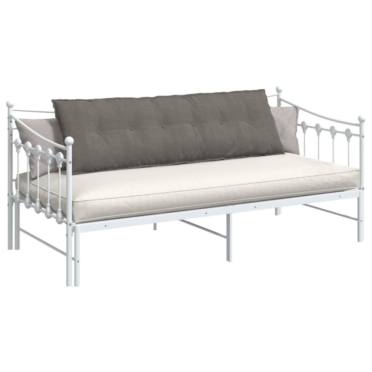 vidaXL Μαξιλάρι Πλάτης Ανοιχτό γκρι 160 x 50 cm Υφασμάτινο Κορντουρά