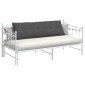 vidaXL Μαξιλάρι Πλάτης Σκούρο Γκρι 160 x 50 cm Υφασμάτινο Κορντουρά