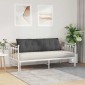 vidaXL Μαξιλάρι Πλάτης Σκούρο Γκρι 160 x 50 cm Υφασμάτινο Κορντουρά