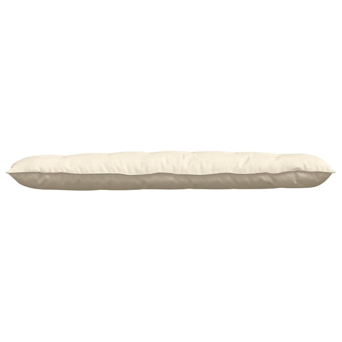 vidaXL Μαξιλάρι Πλάτης Κρεμ 160 x 50 cm Υφασμάτινο Κορντουρά