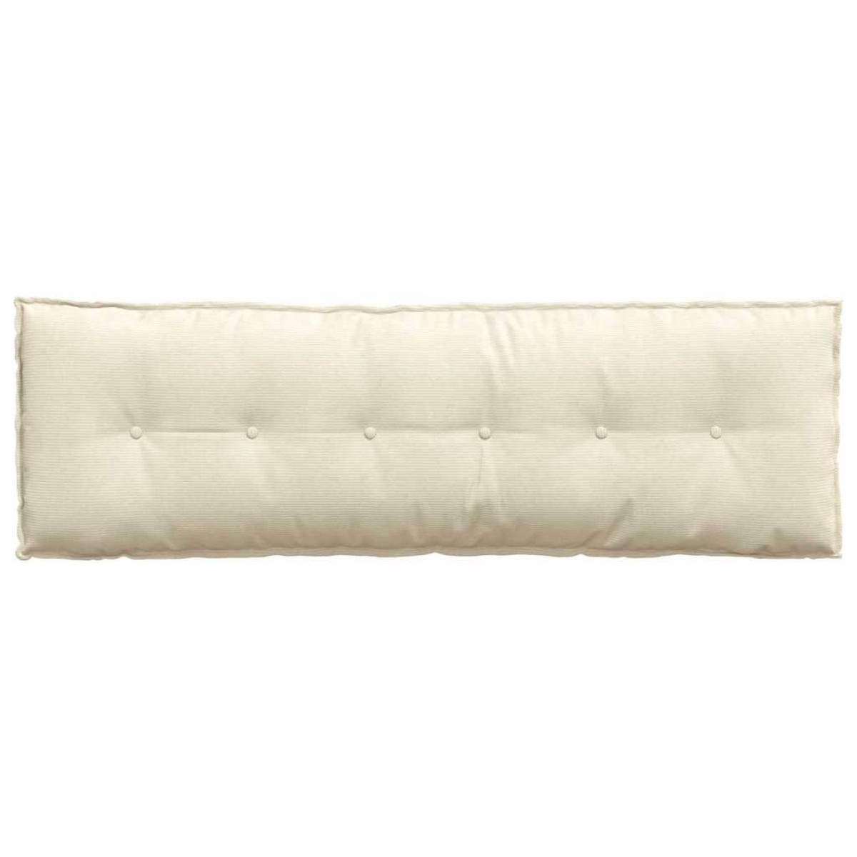 vidaXL Μαξιλάρι Πλάτης Κρεμ 160 x 50 cm Υφασμάτινο Κορντουρά