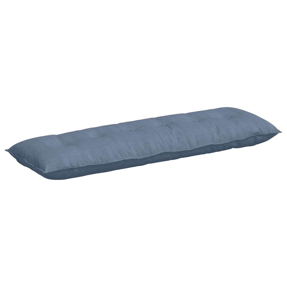vidaXL Μαξιλάρι Πλάτης Μπλε 160 x 50 cm Υφασμάτινο Κορντουρά