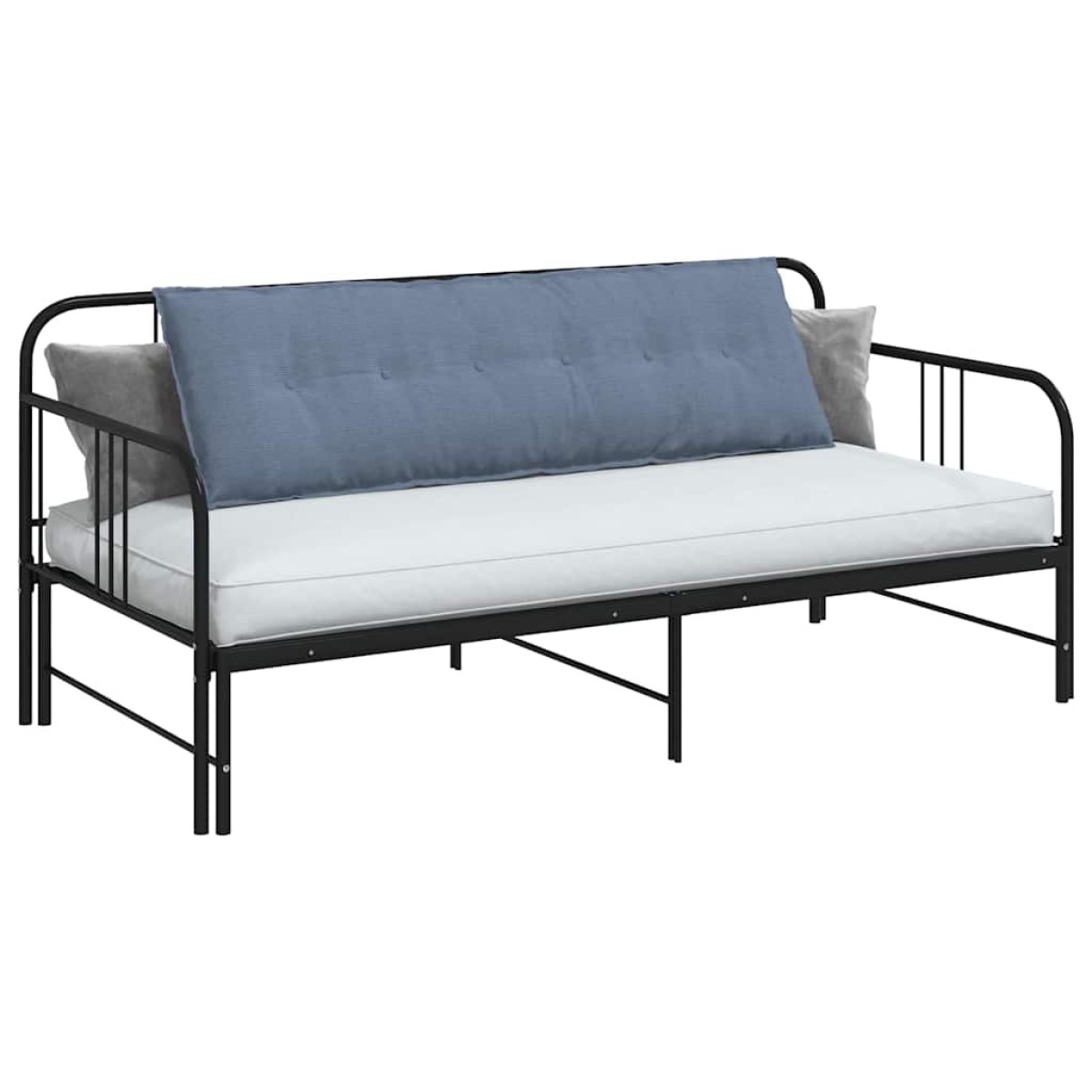 vidaXL Μαξιλάρι Πλάτης Μπλε 160 x 50 cm Υφασμάτινο Κορντουρά