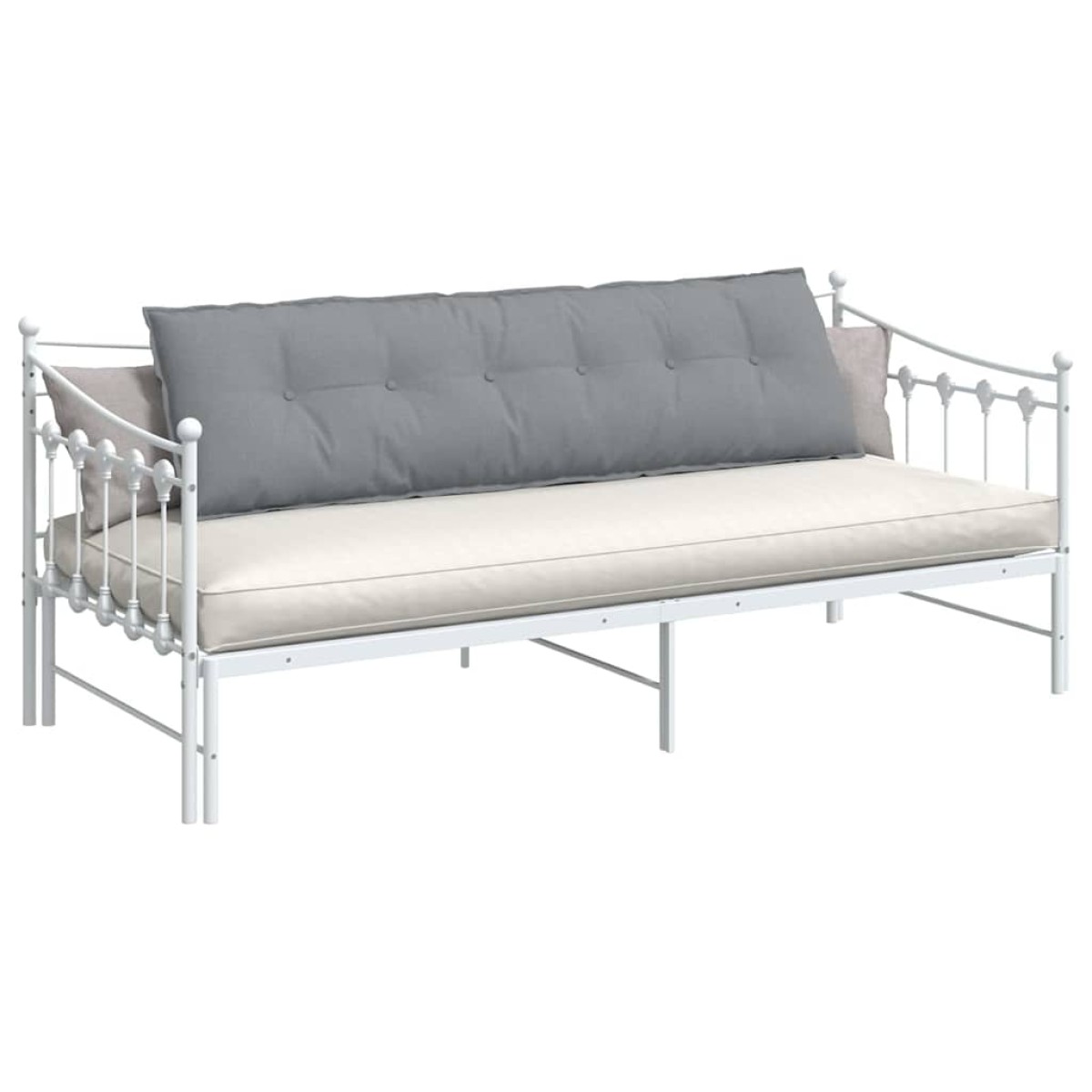 vidaXL Μαξιλάρι Πλάτης Ανοιχτό γκρι 180 x 19 x 50 εκ ύφασμα