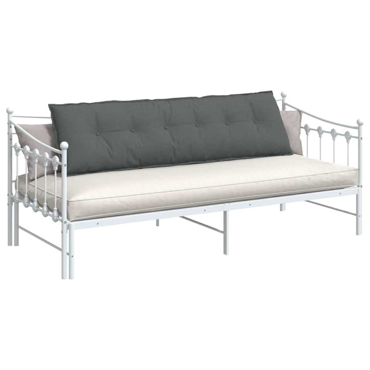 vidaXL Μαξιλάρι Πλάτης Σκούρο Γκρι 180 x 19 x 50 εκ ύφασμα